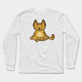 Cat In Different Yoga Poses Long Sleeve T-Shirt